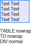 IE6/7 IE8(Q) TD nowrap